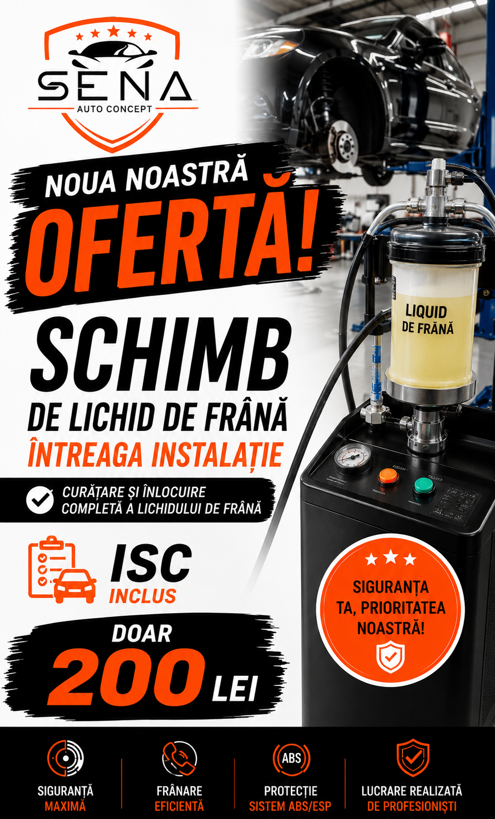 Ofertă schimb lichid frană